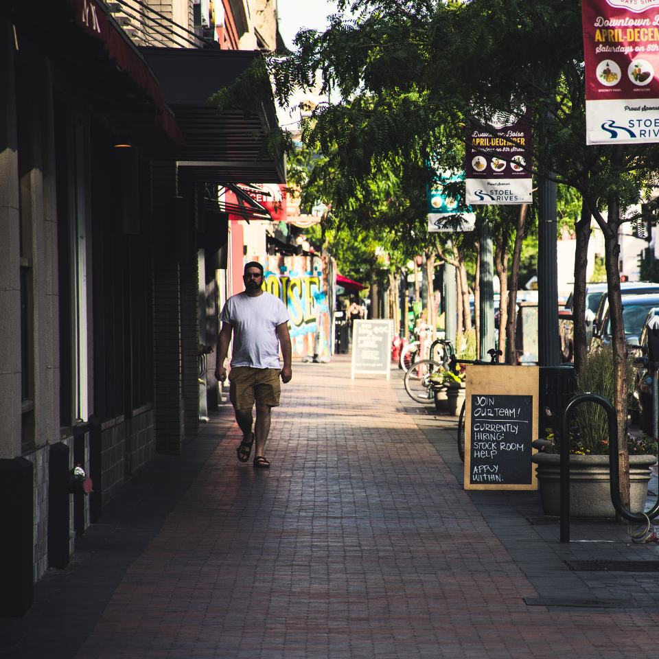 commercial sidewalk square